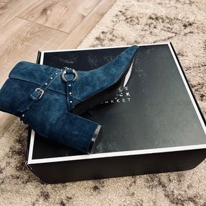 New WHBM suede booties